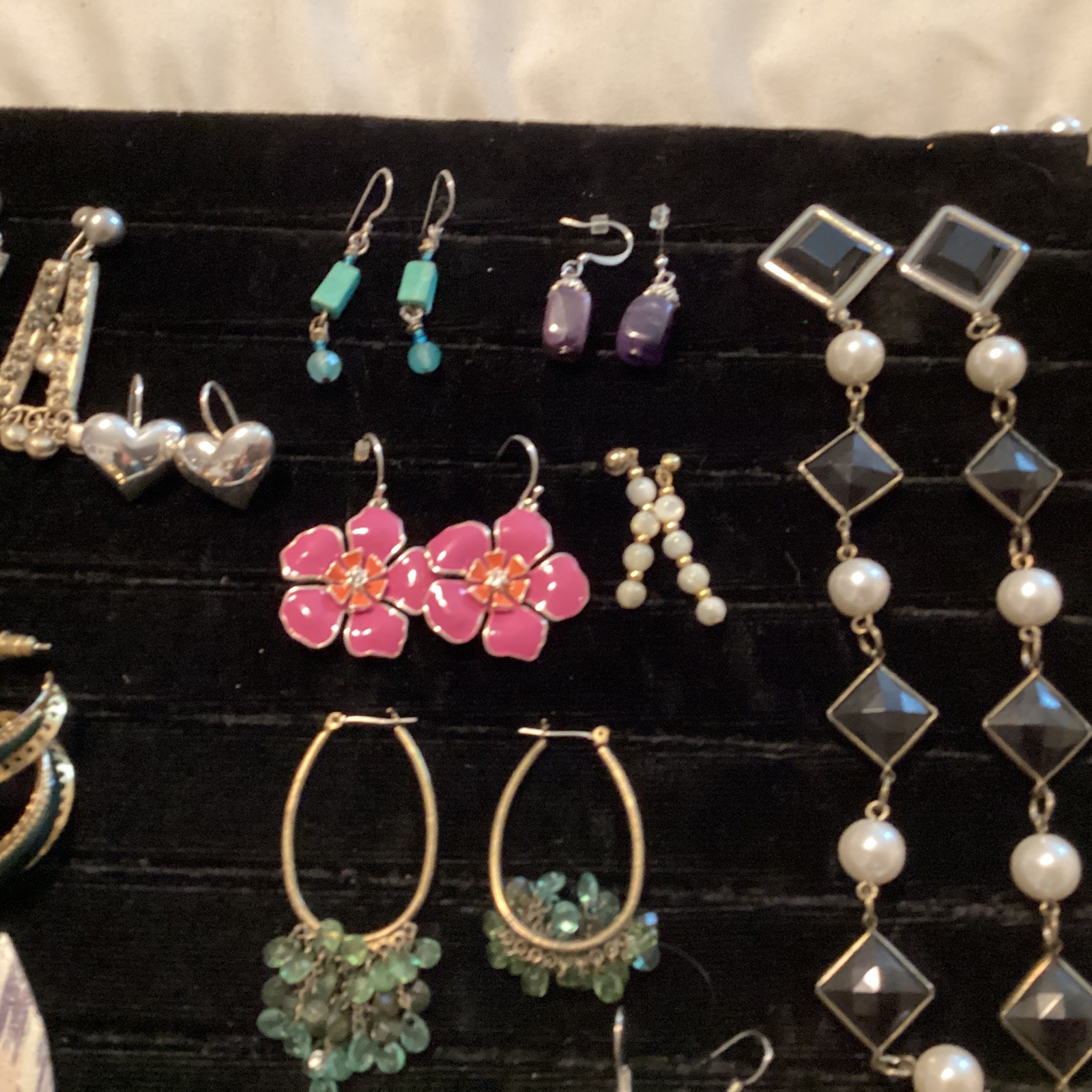 Lot 34 Pairs Vintage Earrings All Styles Some Signed Costume Jewelry