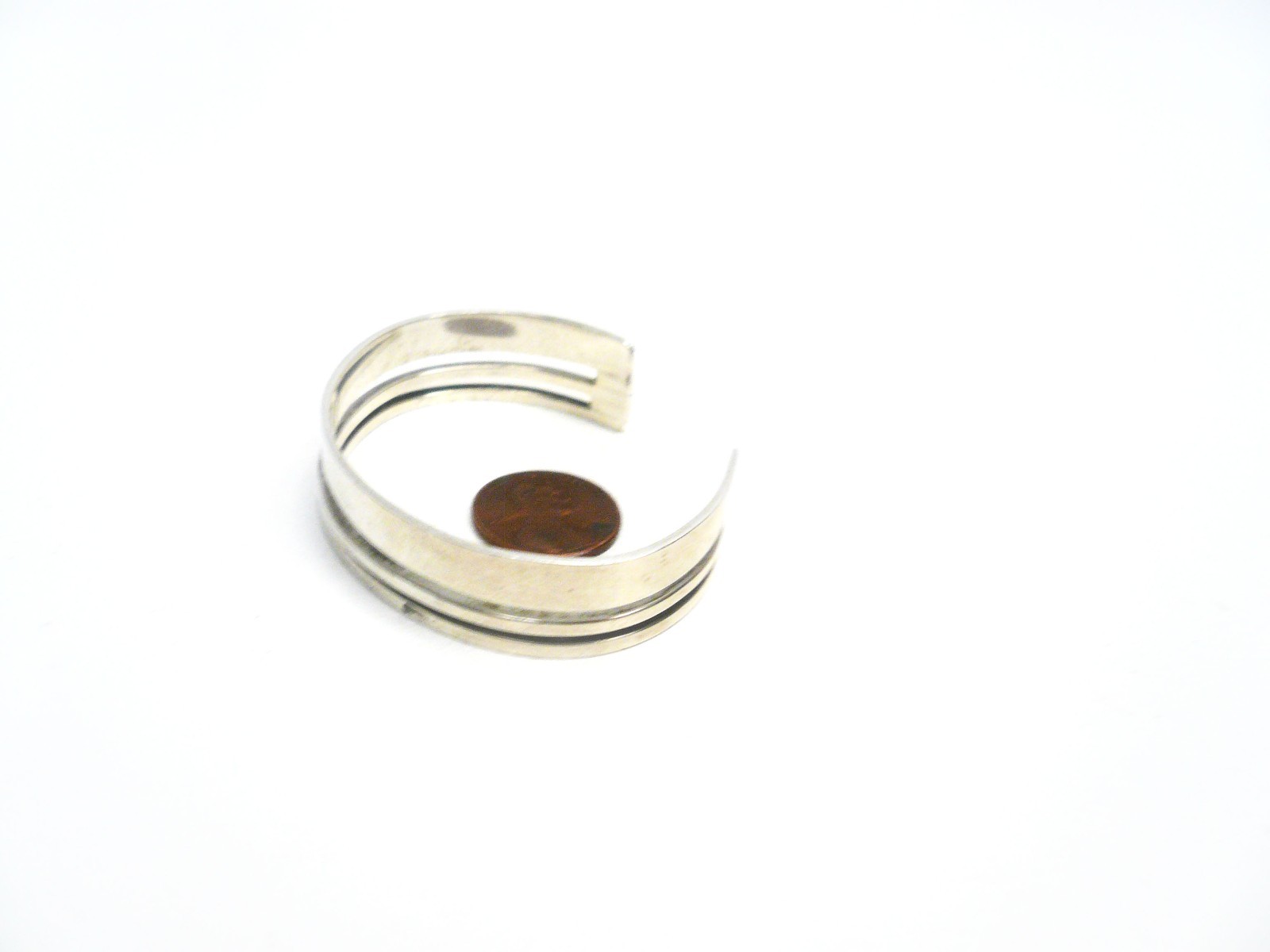 Designer Signed Klassen Contemporary Modernist Sterling Silver Cuff Bracelet