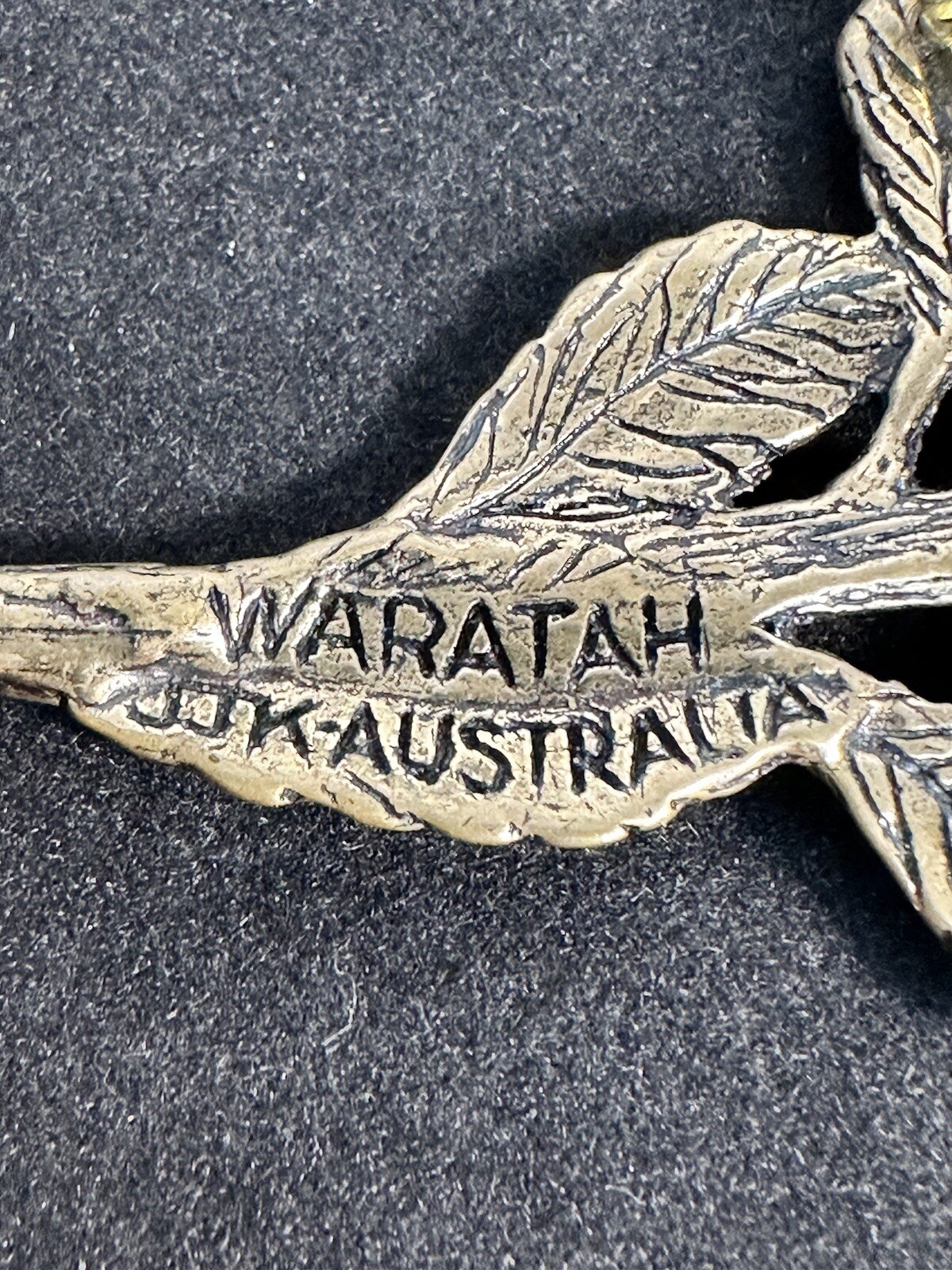 Vintage JJK AUSTRALIAN WARATAH FLOWER Brooch