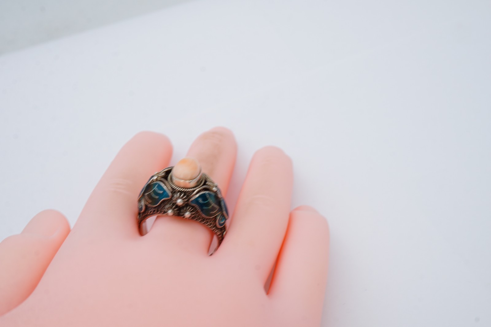 Vintage Sterling Silver 925 Larimar Ring Size 8.25