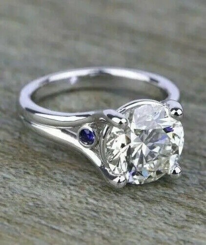 Art Deco Antique 3.20 Ct White Diamond Vintage Ring 925 Sterling Silver