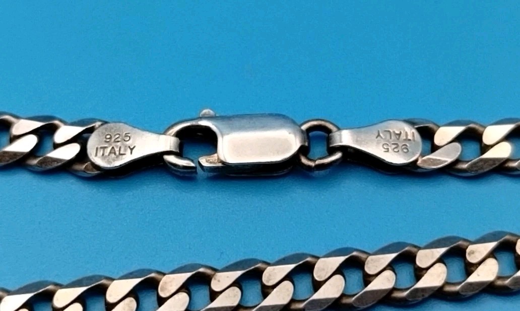 Sterling Silver 4mm 925 Cuban Chain 7.25 inch Bracelet 6.4g