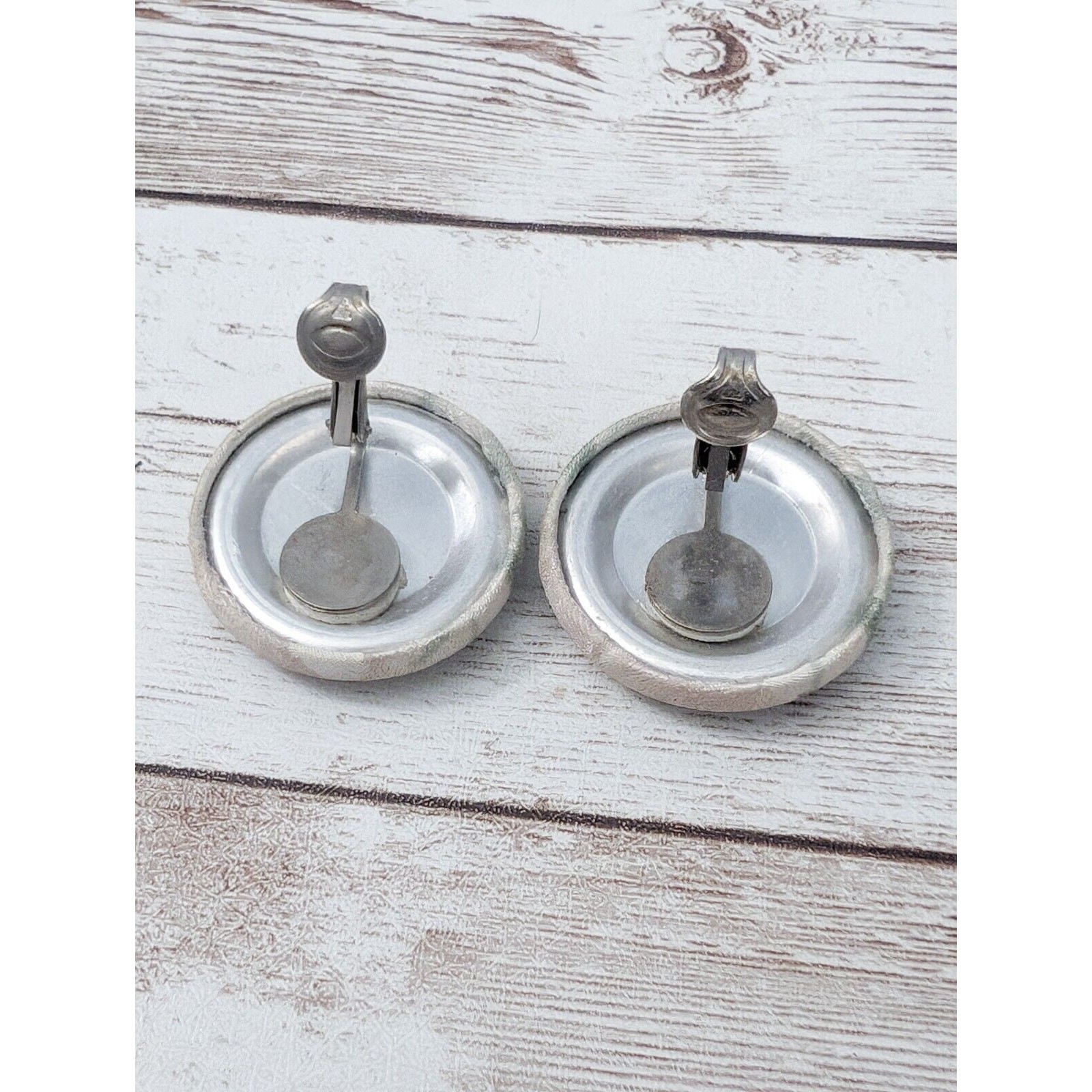 Vintage Clip On Earrings – Fabric Button Style 1 & 1/8″