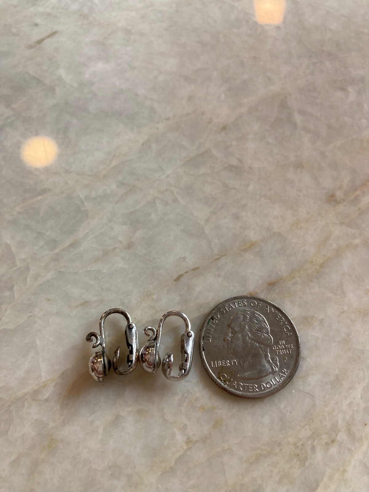Vtg Sterling Silver Clip On Earrings Fine Jewelry