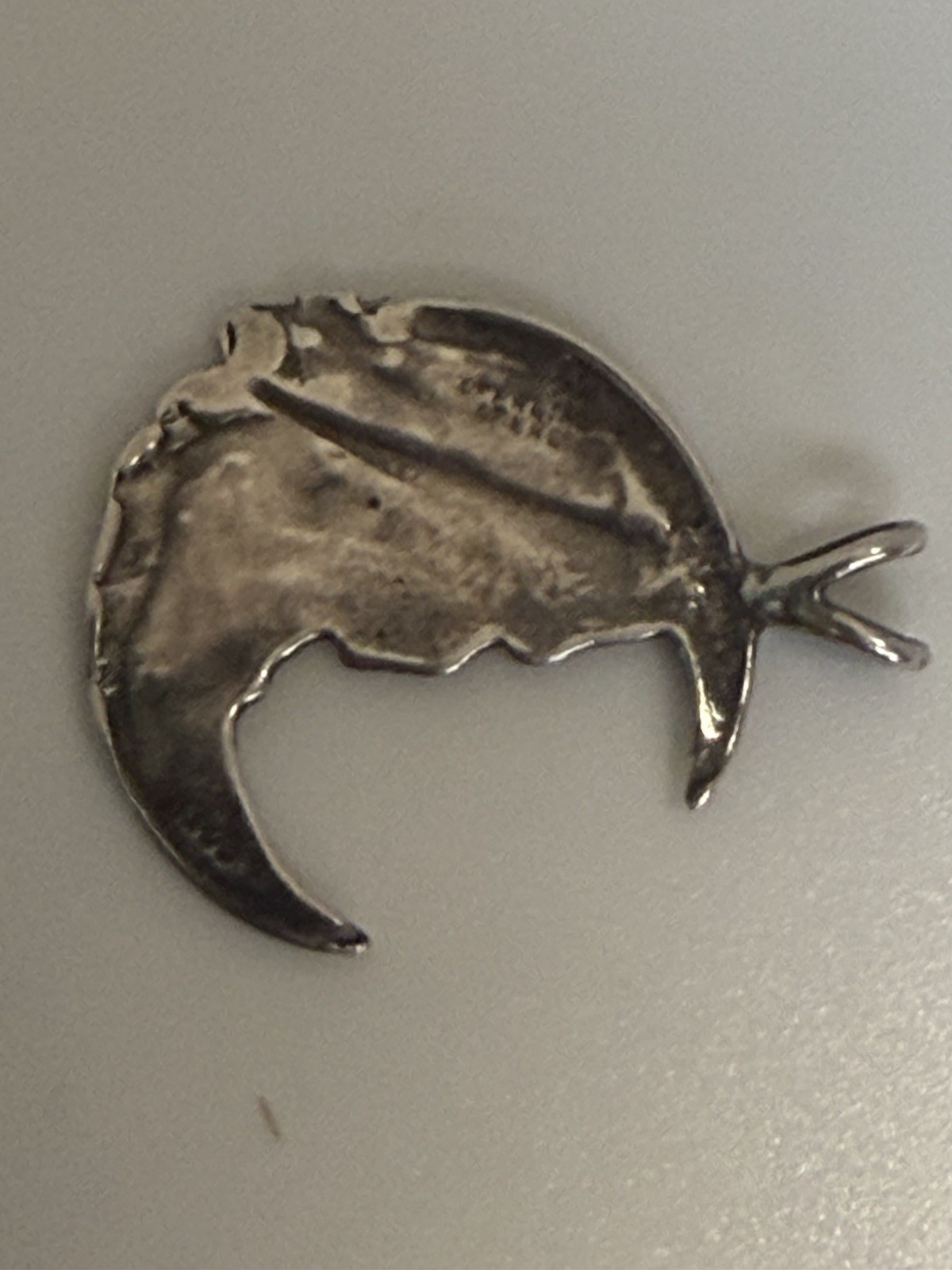 Vintage Sterling Silver Pendant with Girl’s Face Hat Crescent Moon Silhouette