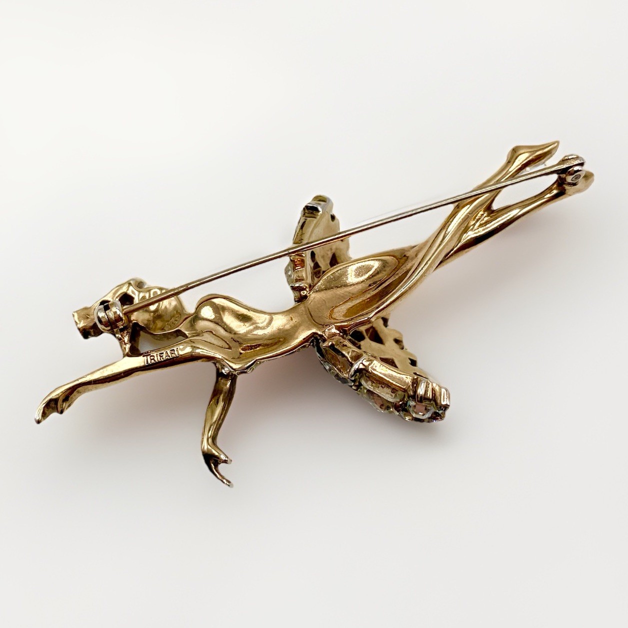 Vintage Crown Trifari Alfred Philippe Symphony Ballerina Rhinestone Brooch