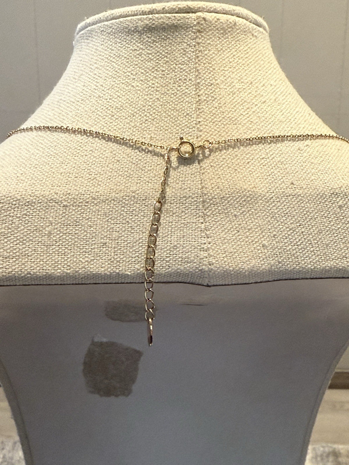 Vintage Sterling Forever Rose Pendant Necklace Gold Tone Dog Tag 18″ Adjustable