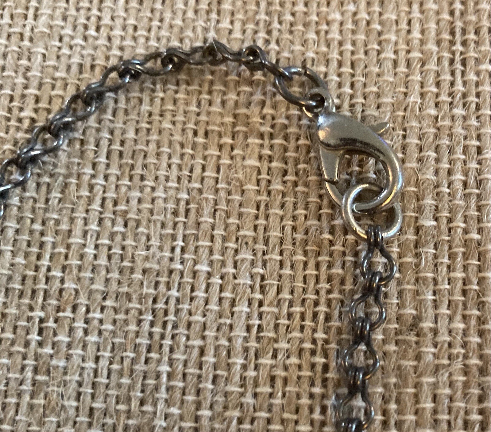 Vintg EH Elvin Hillestad Norway Necklace Crystal Hearts Pearl Charms Signed 15”
