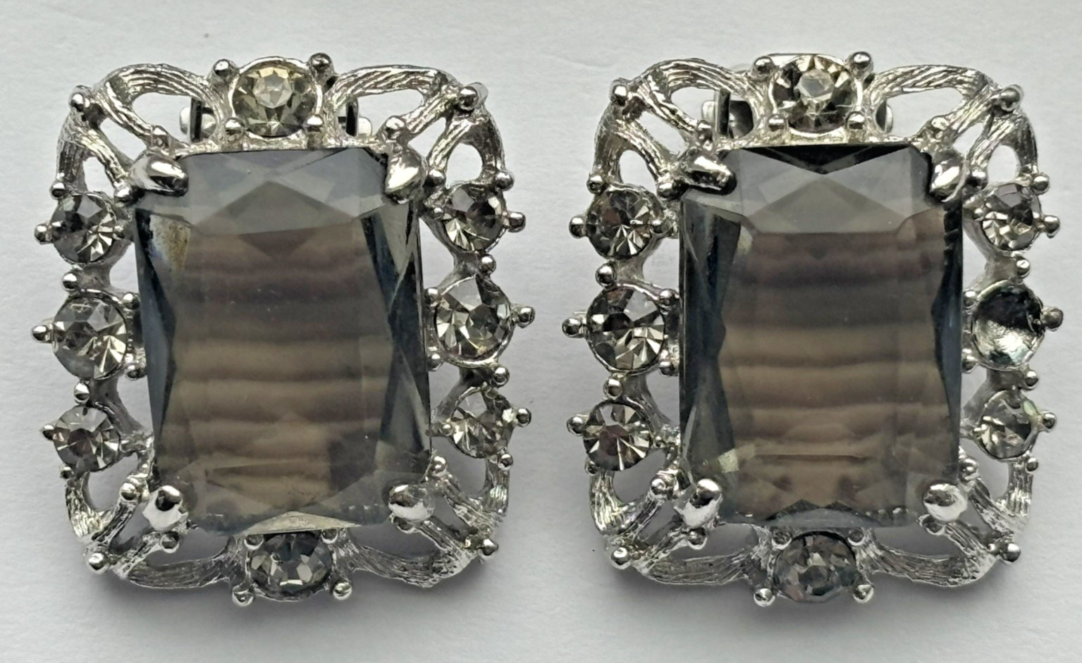 1962 SARAH COVENTRY Celebrity Smoky Rhinestone Bracelet Brooch Earrings Ring Set