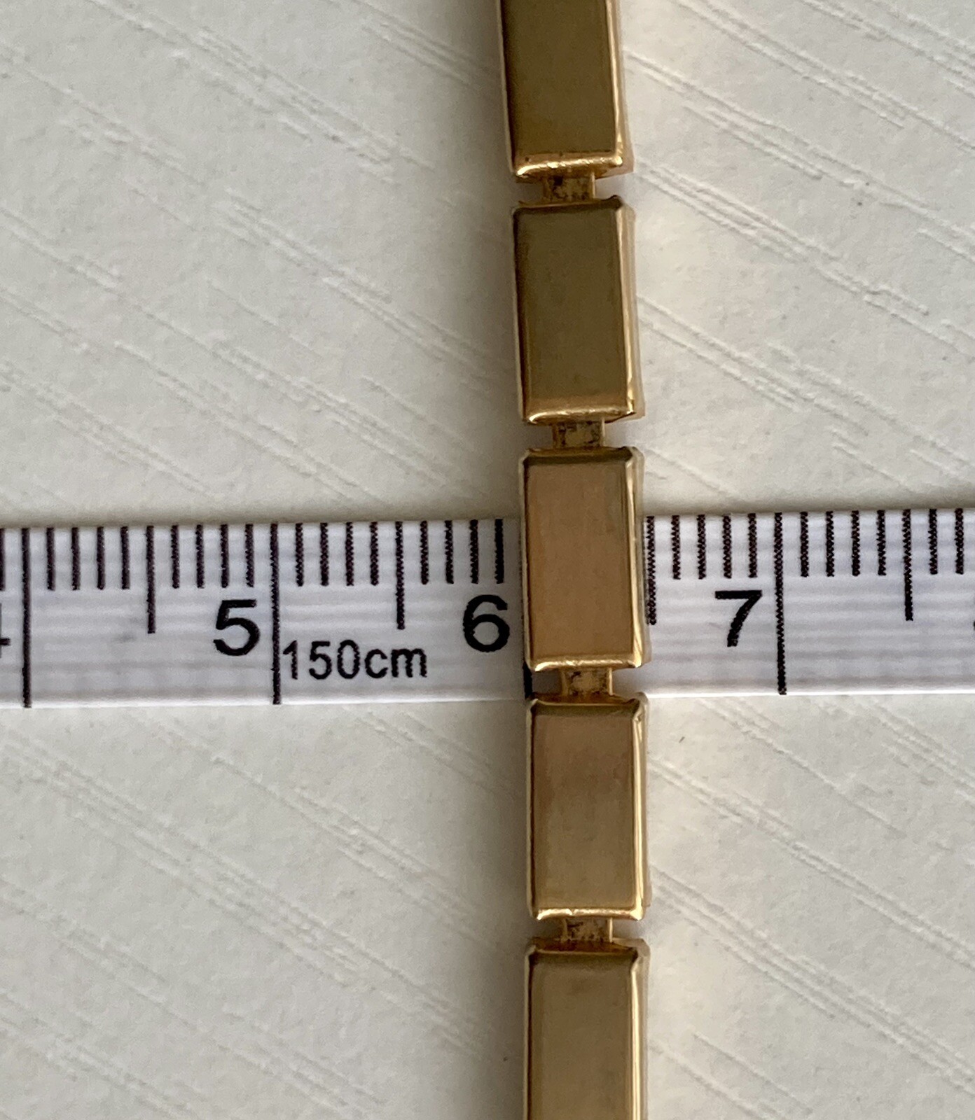 Vintage Rectangle Bar Box Link Chain Necklace 16” Gold Tone Adjustable 17.25g
