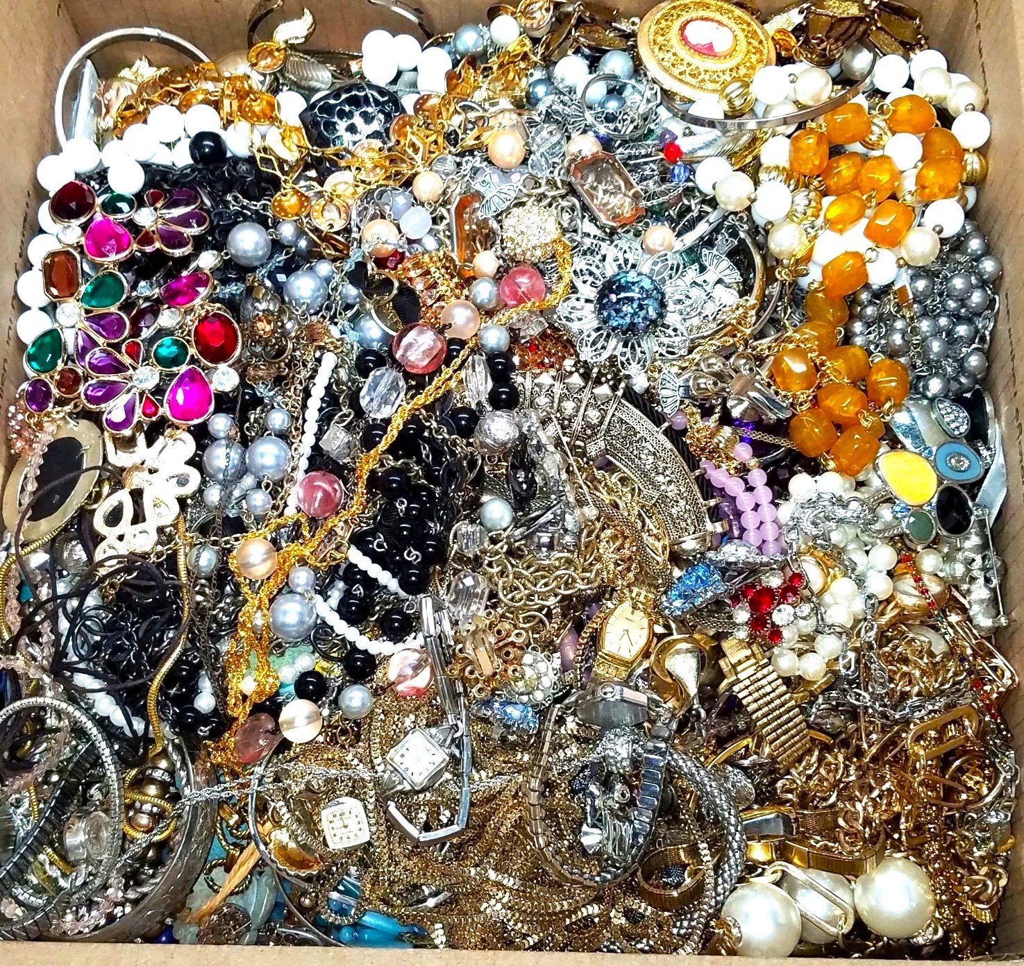 3 Pounds 3 Lbs Old Unsearched Jewelry Lot VTG & Now Junk & Wear & Resell Tangled
