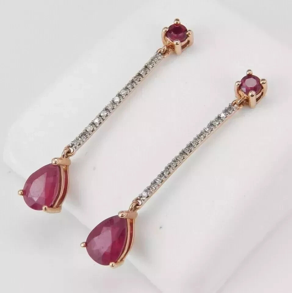 Pear Cut Lab Created Diamond Christmas Special Gift Earring Yellow Gold Finish