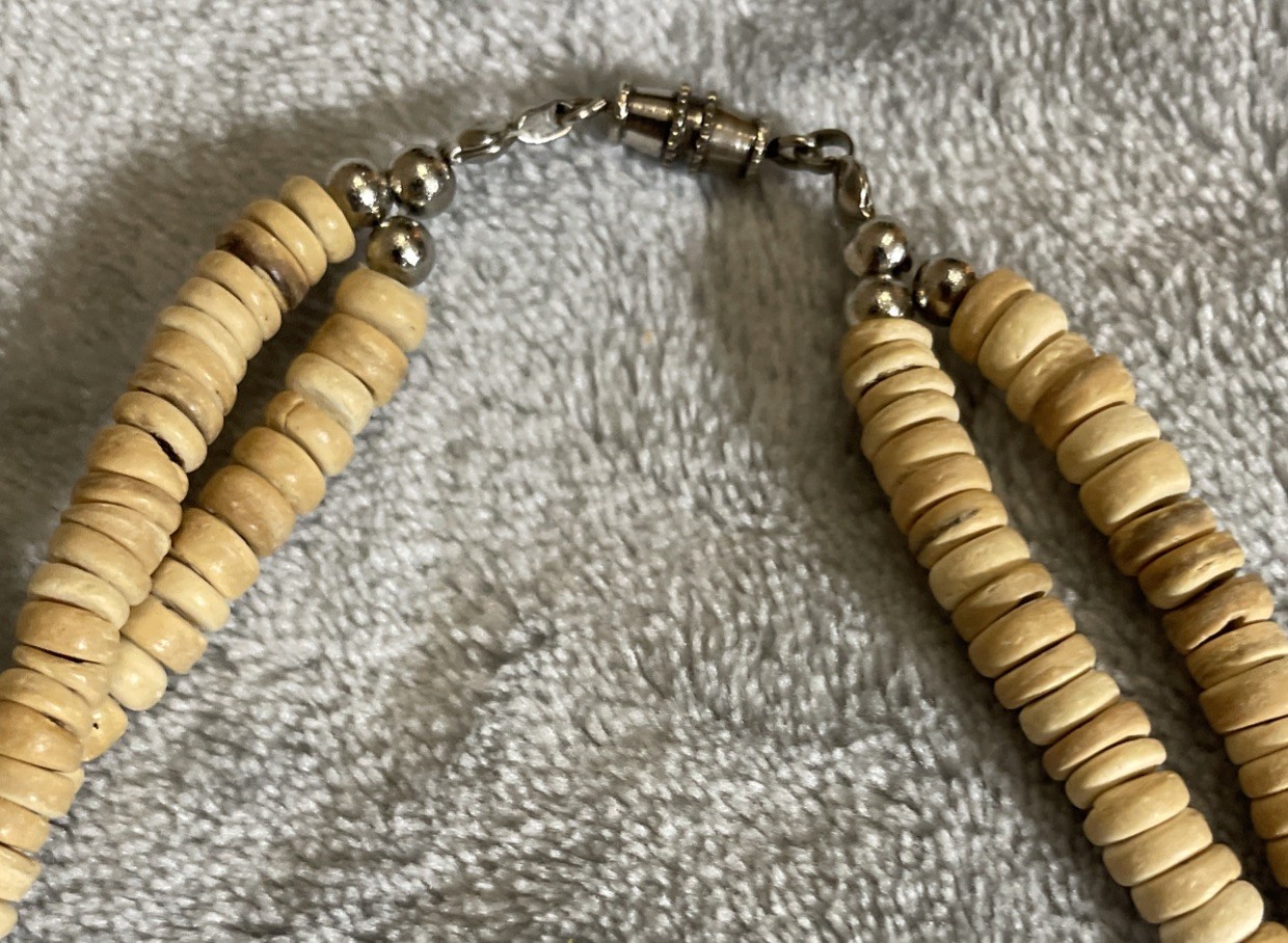 Vintage Handmade African-Inspired Wooden Necklace – Carved Animal Beads – 15 in