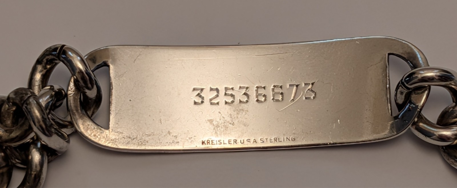 Kreisler Sterling Silver WW2 Army Bracelet Vintage War Memorabilia USAAF