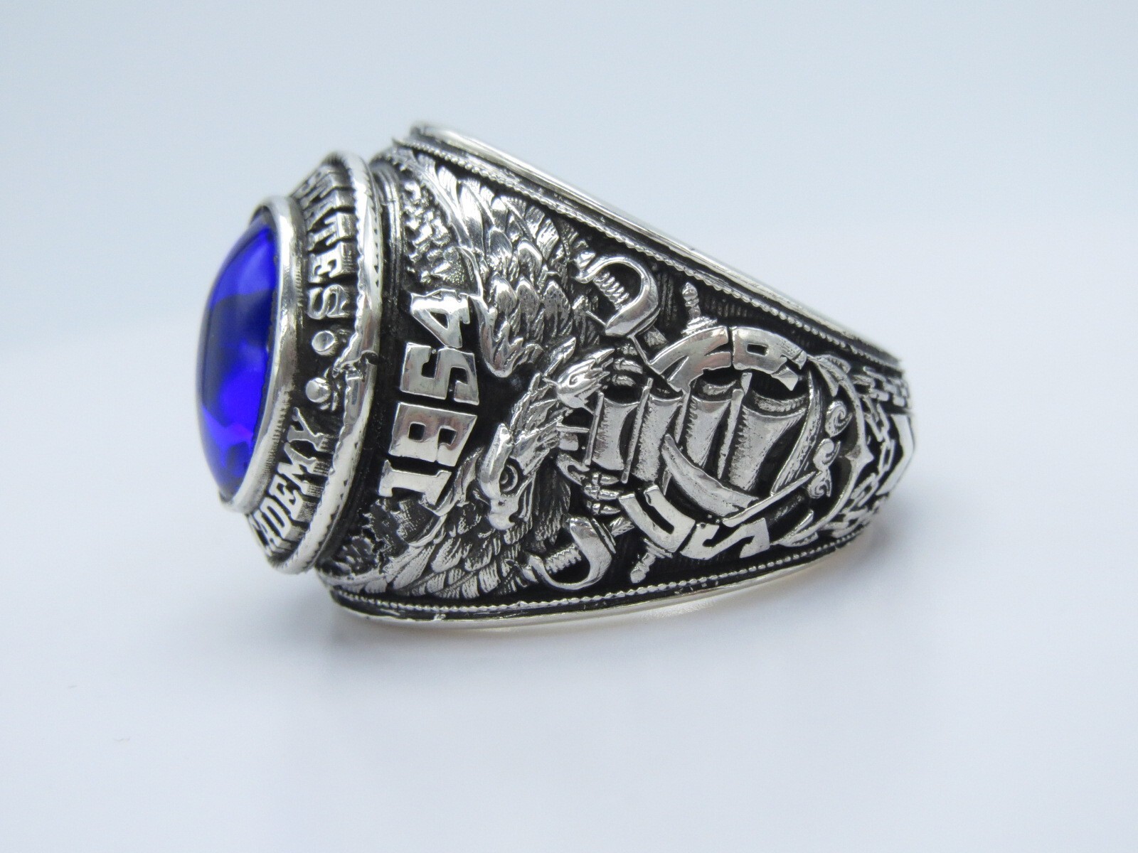 SILVER 925 , GREAT RING , 1954 , naval , ARRIVE IN 14 WORKING DAYS IF US , US 10
