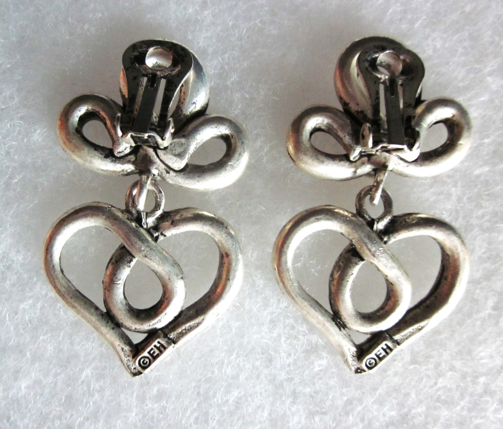 Vintage Norwegian Eivind Hillestad Silver Clip on Earrings Signed © EH