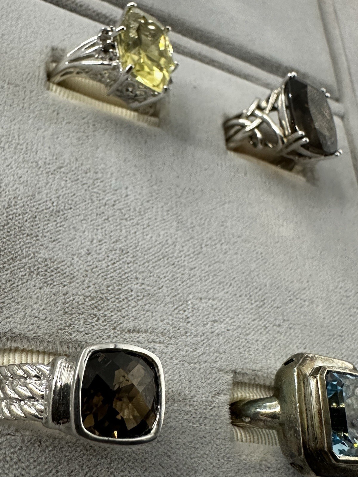 13 New Vintage Rings Resellers Mixed Lot- Various Gem Stones 925 Sterling Silver
