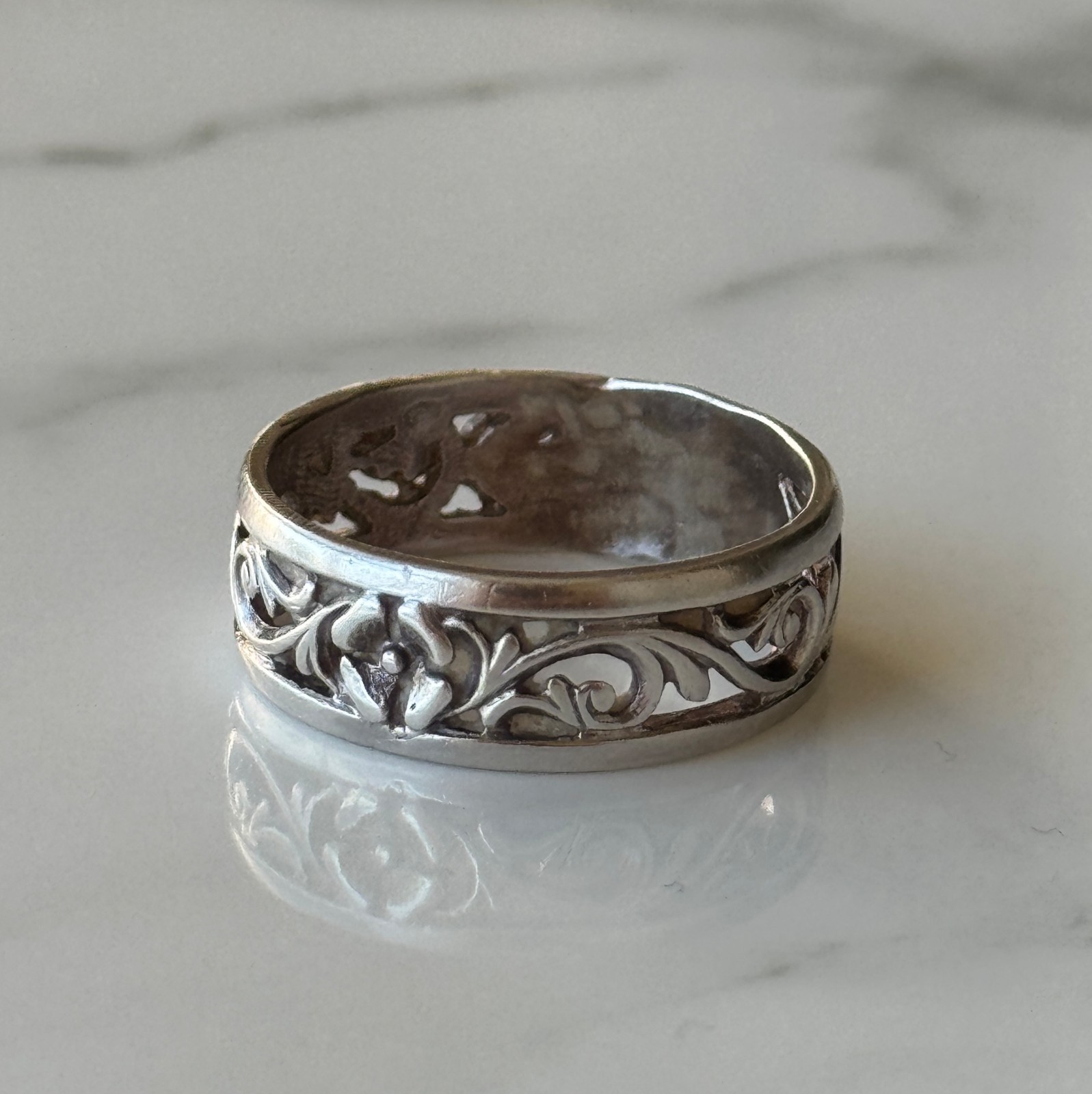 Vintage USSR Ring Silver 916 Size 9 / 19 Soviet Jewelry