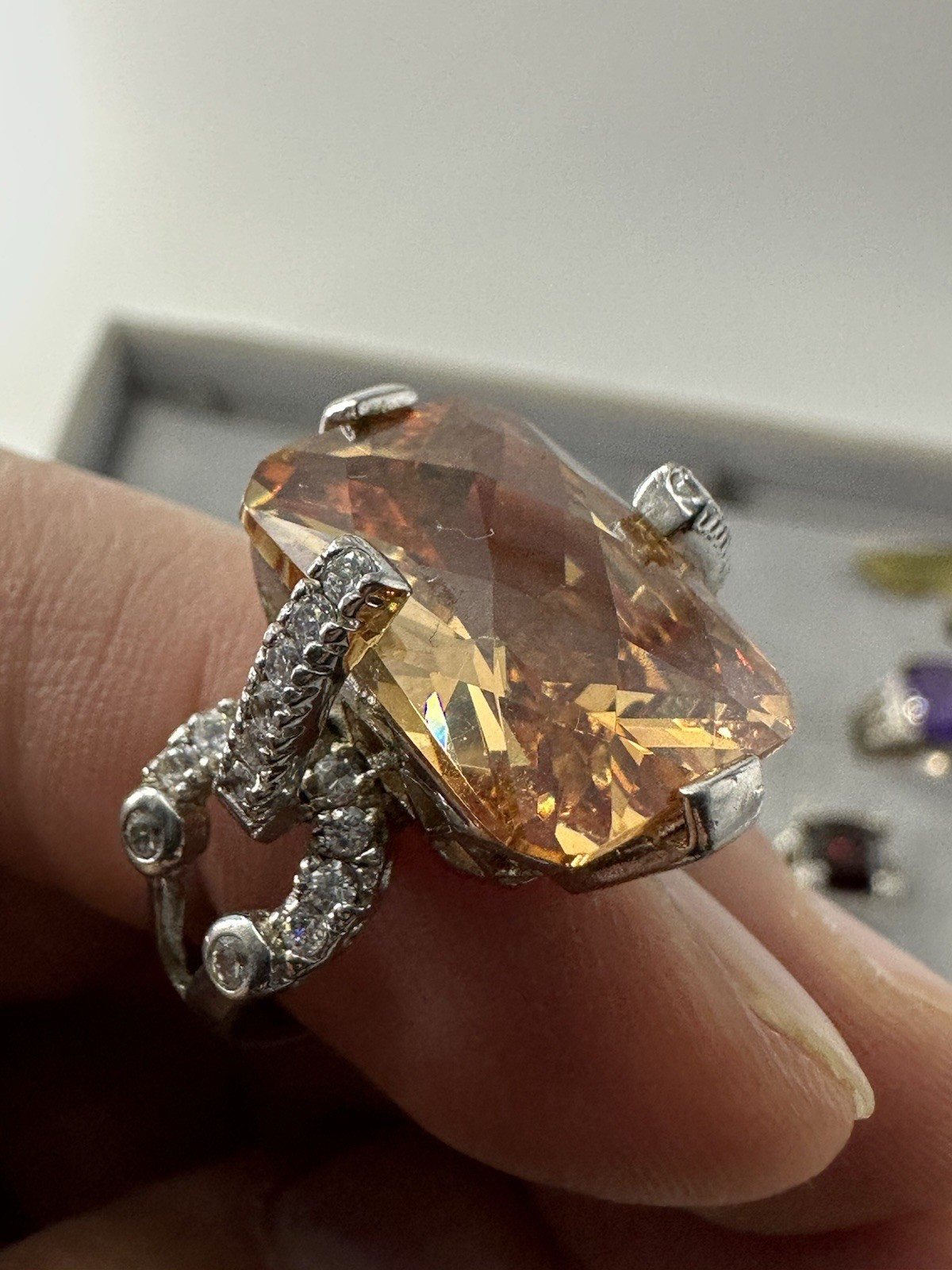 13 New Vintage Rings Resellers Mixed Lot- Various Gem Stones 925 Sterling Silver