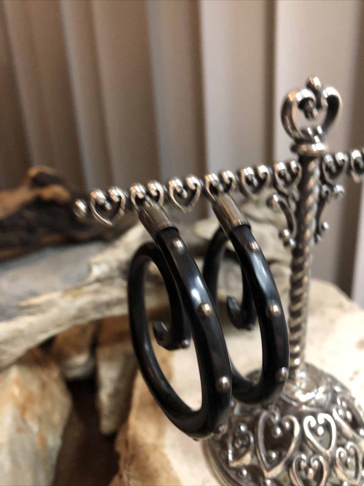 Tribal 925 Sterling Silver Large Swirl Stud Unisex Adult Earrings 14g
