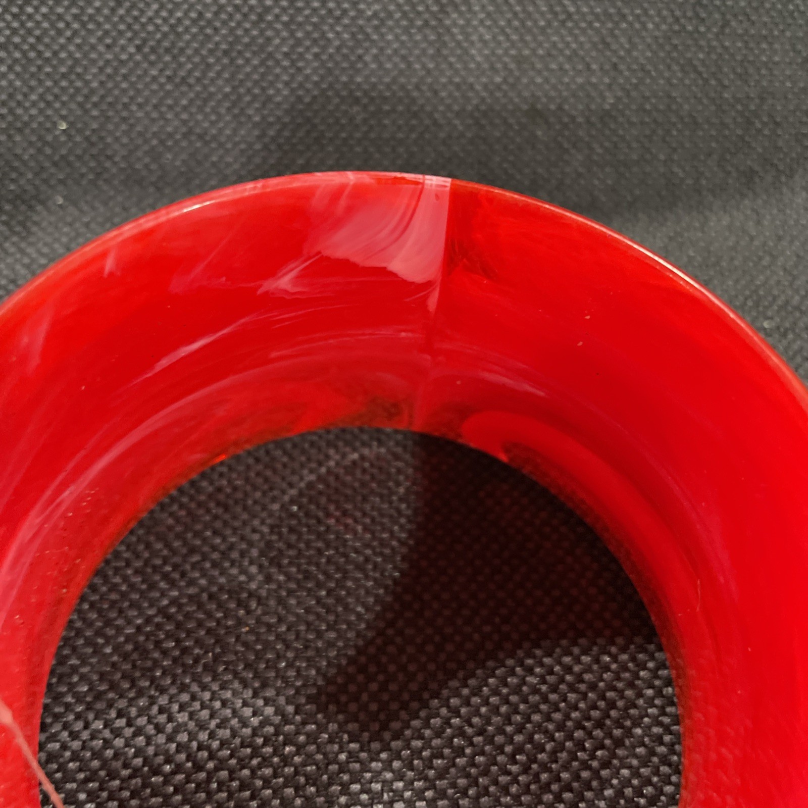 Vintage Lucite Acrylic Red Bangle Bracelet extra wide G40