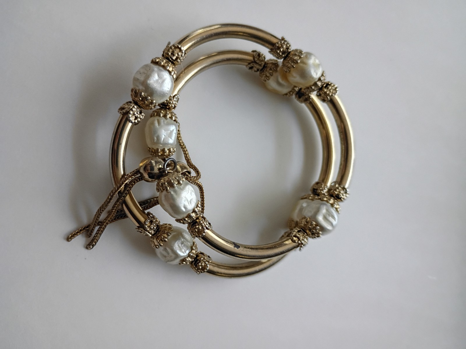 1950s Miriam Haskell Attributed Wrap Bracelet -HAS ISSUES, READ DESCRIPTION