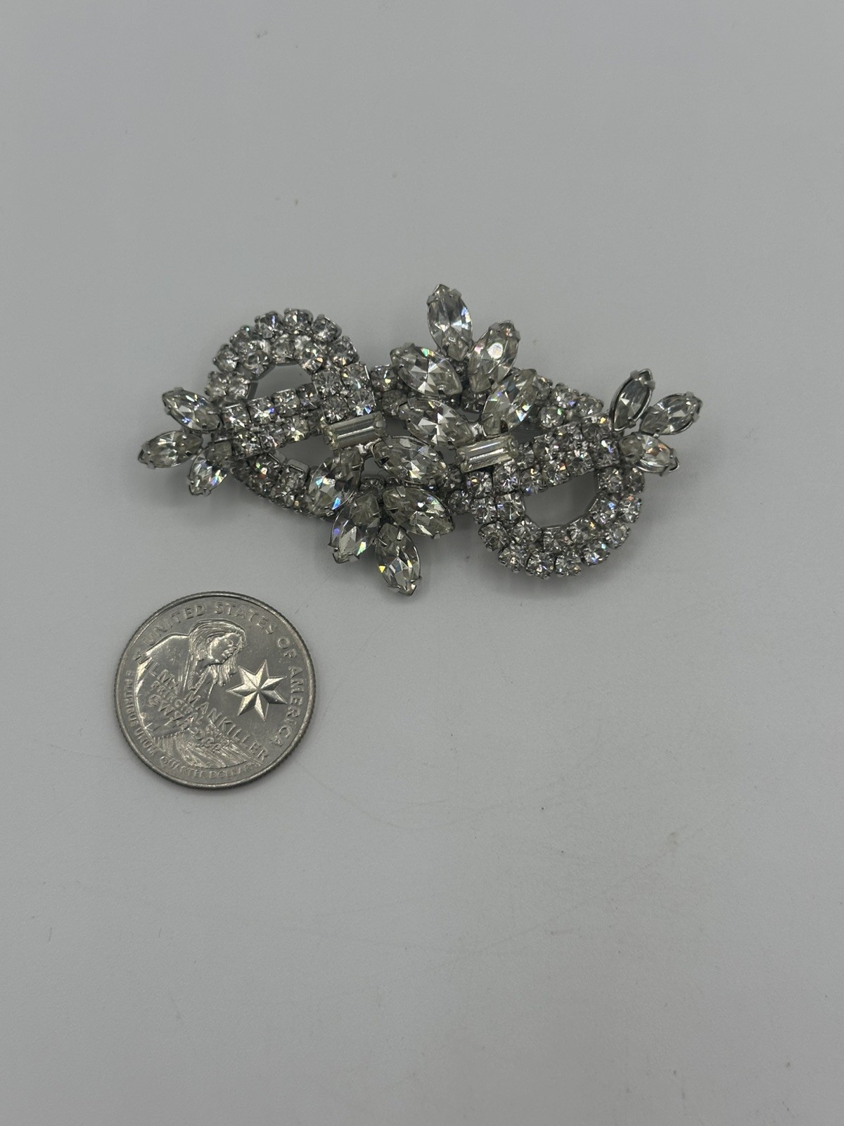 Stunning Vintage Signed Kramer of New York Rhinestone Brooch