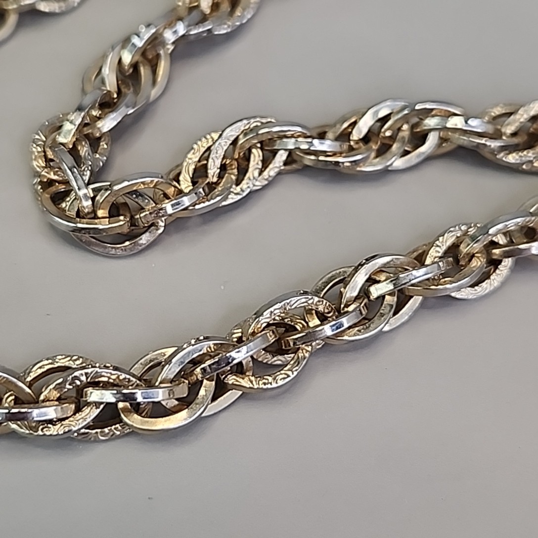 Vintage Slider Rope Necklace Tassel Faux Pearls Ribbed Ball Beads Chunky 28″