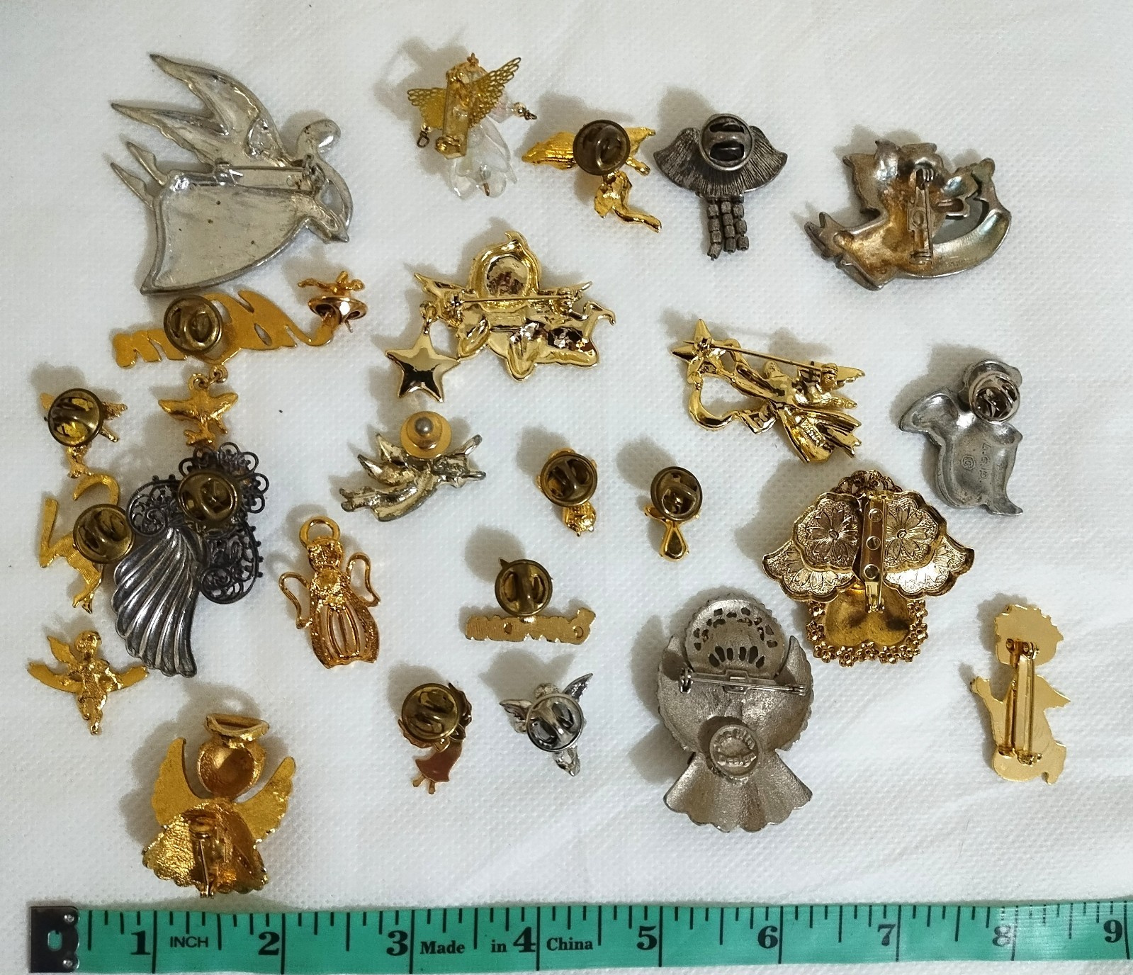 Vintage to Now ANGELS Pins Brooches 25 Pcs Read Description!