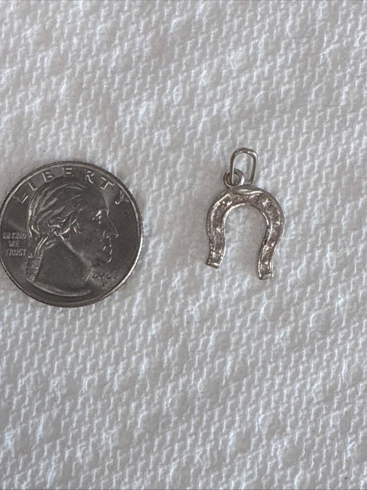 VTG Sterling Silver – 1950’s Lucky Horseshoe Bracelet Charm Pendant