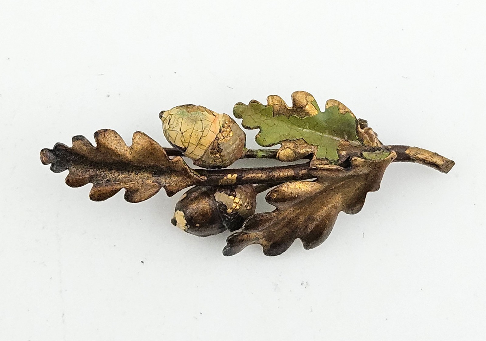Vintage Oak Leaf & Acorn Brooch J9-4346