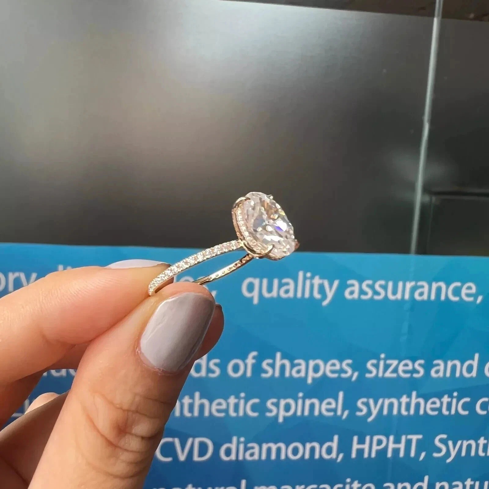 2.75Ct Oval Cut Lab Created Diamond Wedding Bridal 14K Yellow Gold Finish Ring