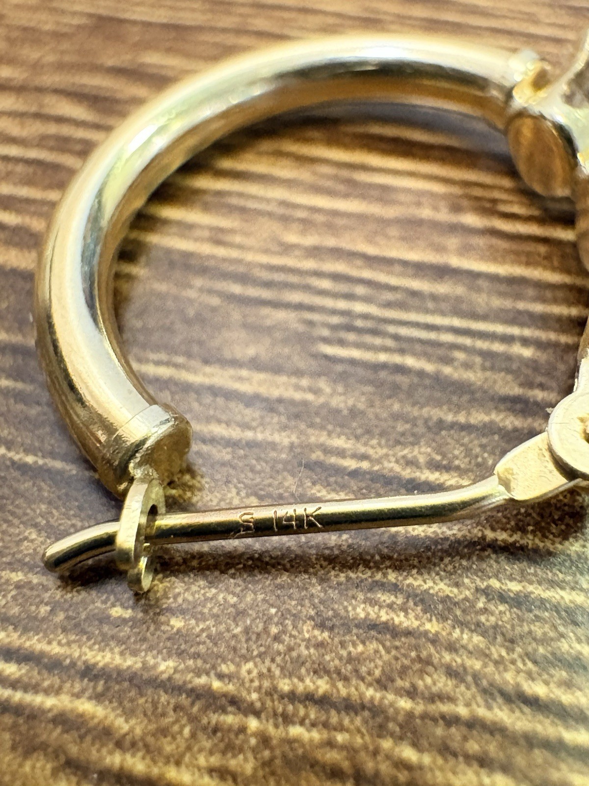 14K Yellow Gold CZ Mini Hoop Huggie Earrings