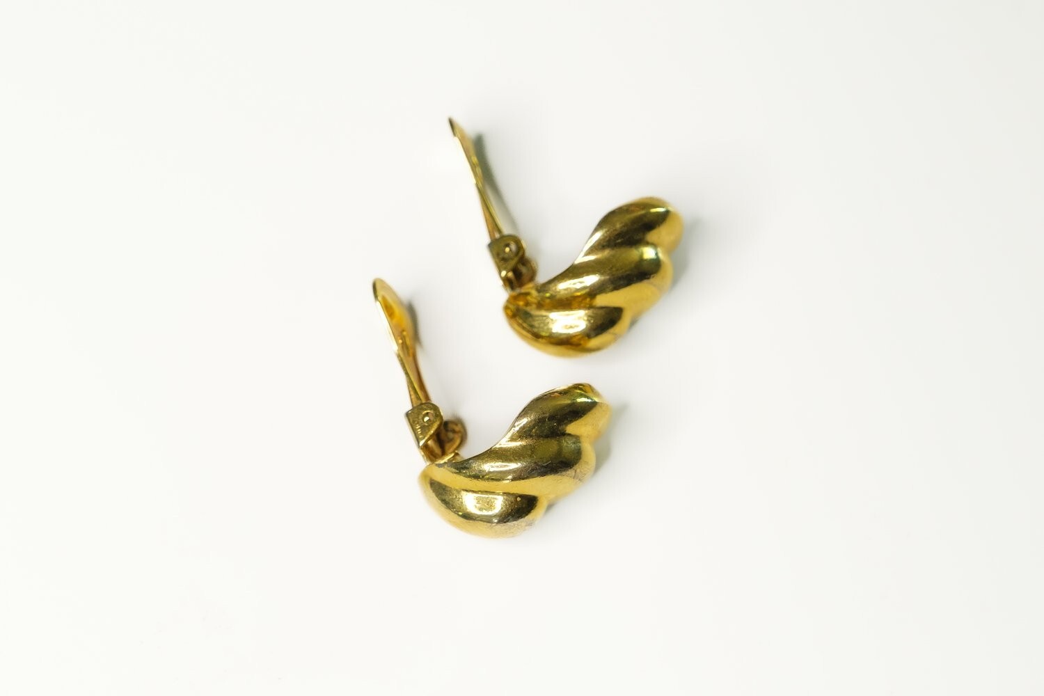 Dior Women’s Gold Tone Modernist Curved Clip-on Earrings