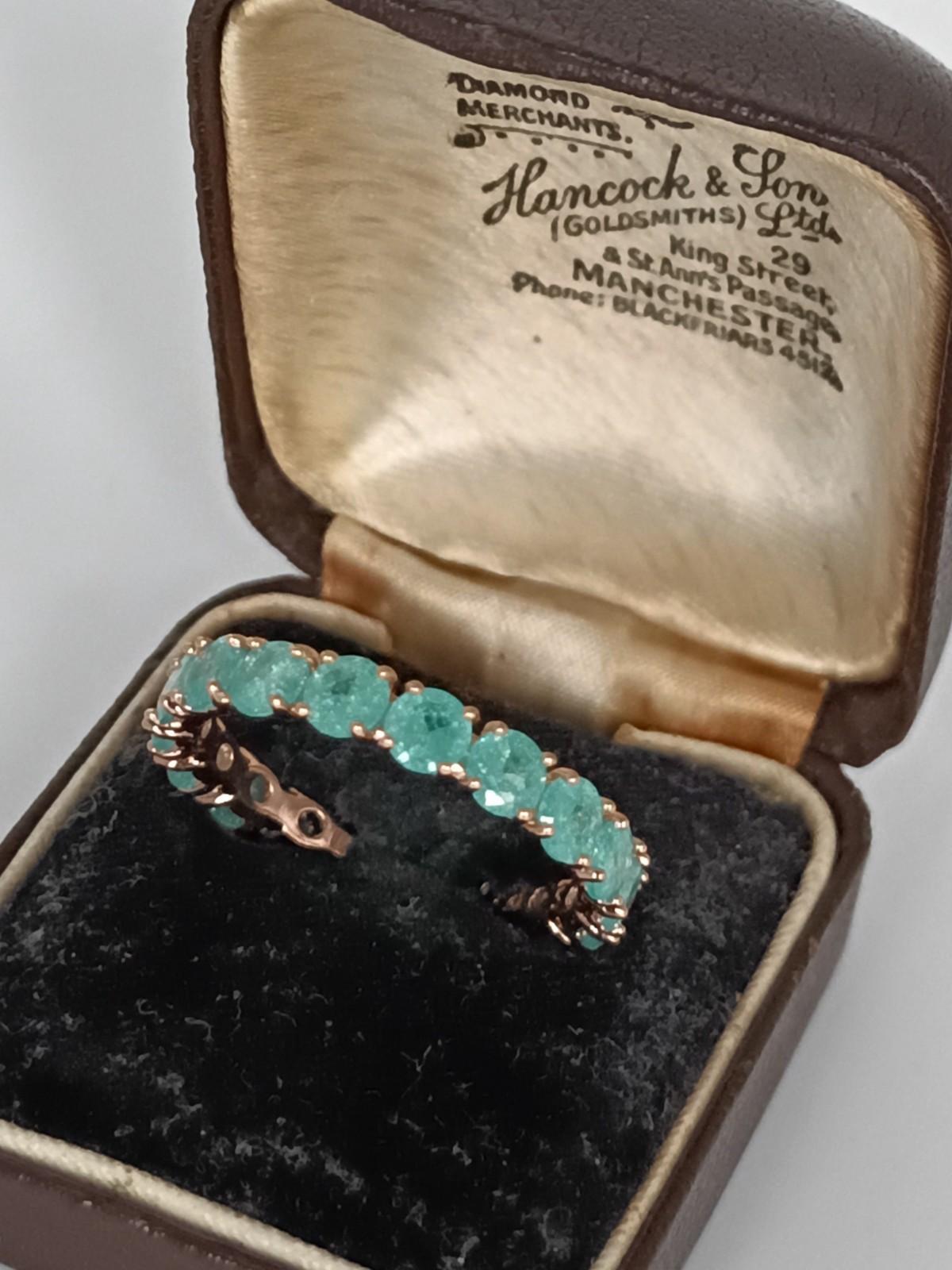 Vintage 1990s 14 Ct Rolled Gold Frosted Emerald Ring Size UK U US 10 Hallmarked
