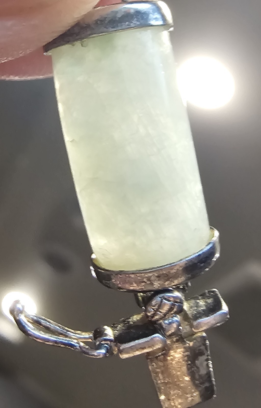 Vintage CFJ Manufacturing 925 Sterling Silver Jade, Black Onyx & Carnelian…