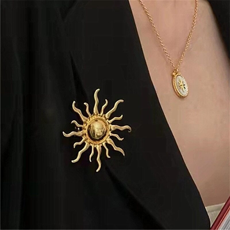 Vintage Enamel Flower Brooch Women Men Jewelry Gift Collar Decor Badge Corsage