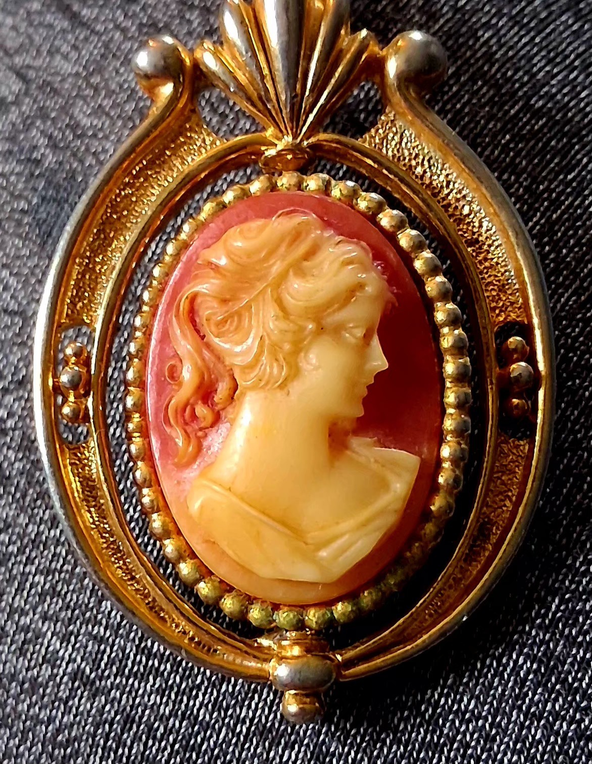 Vintage Estate Jewelry Lot Ussr Laquer Box 18kt H.G.E🔥🔥 Cameo