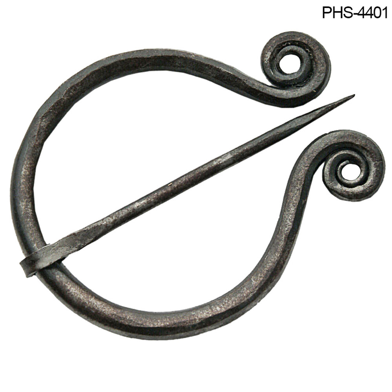 Medieval Celtic Cloak Pin – Hand Forged Iron Penannular Brooch