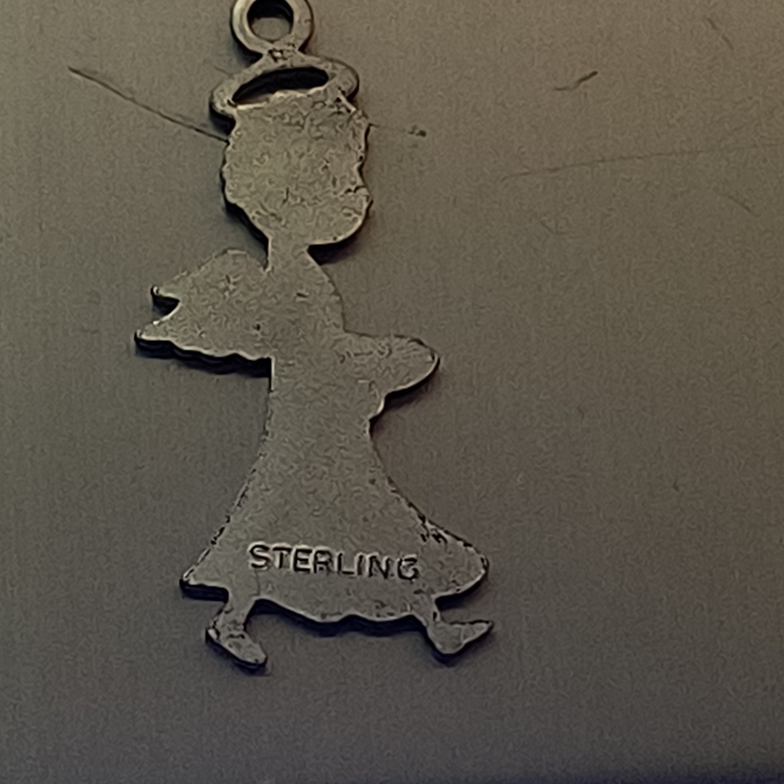 Sterling Silver Angel Pendant Charm, Signed, No Stone, Angels Theme