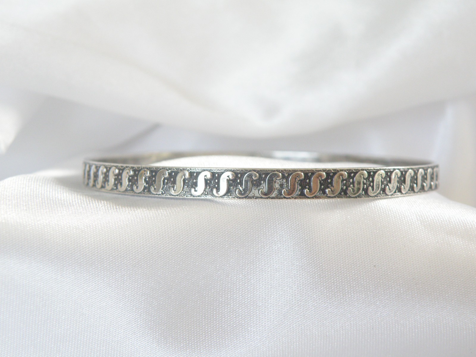 Vintage Sterling Silver 925 Rare Danecraft Felch Slip on Bracelet 7.5″