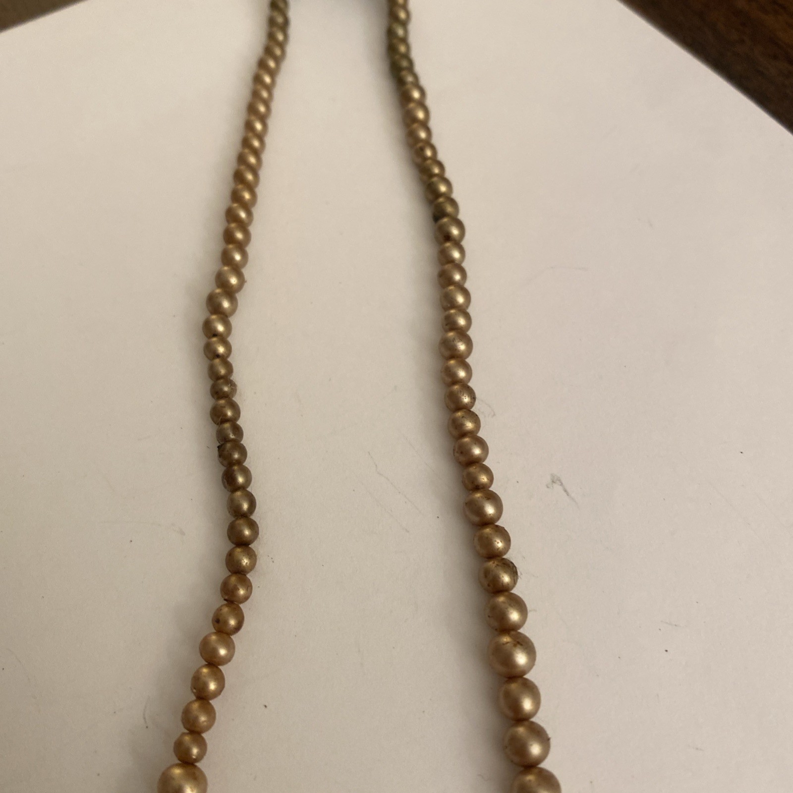 Vintage Faux Pearl Necklace With Rhinestone Clasp
