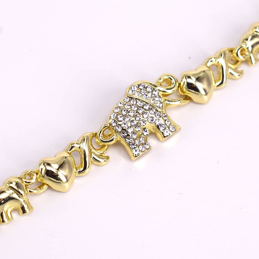 womens bracelet 18k gold filled with hearts