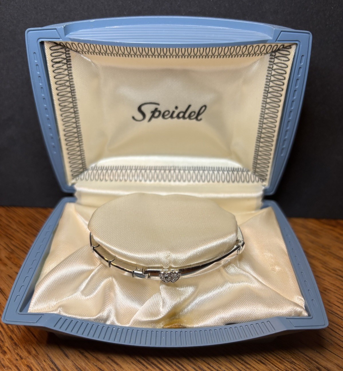 Vintage Speidel ID Bracelet Jewelry Silver Hearts