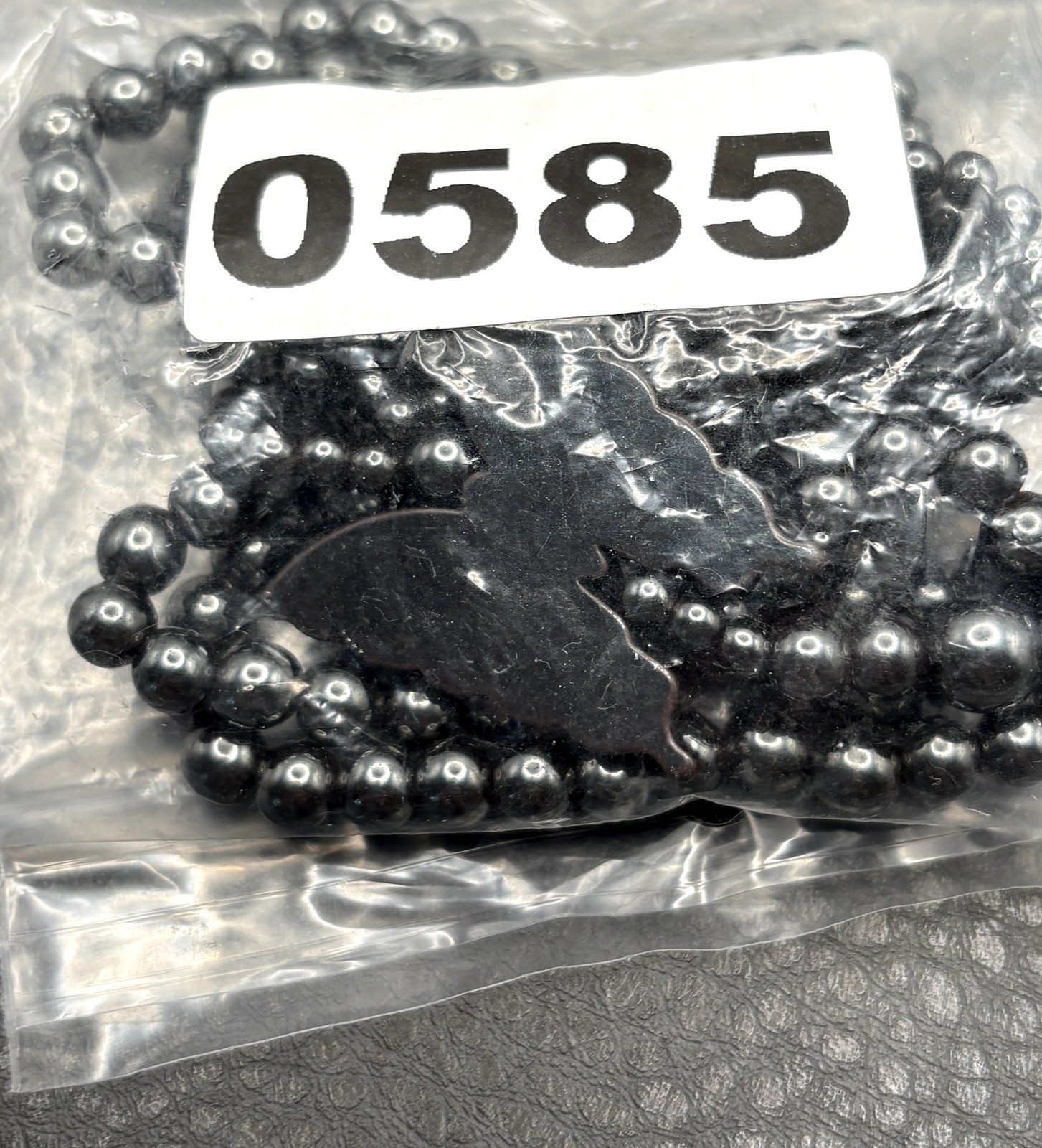 Vintage Butterfly Hematite and Mother of Pearl MOP Beaded Tassel Opera Long 32″