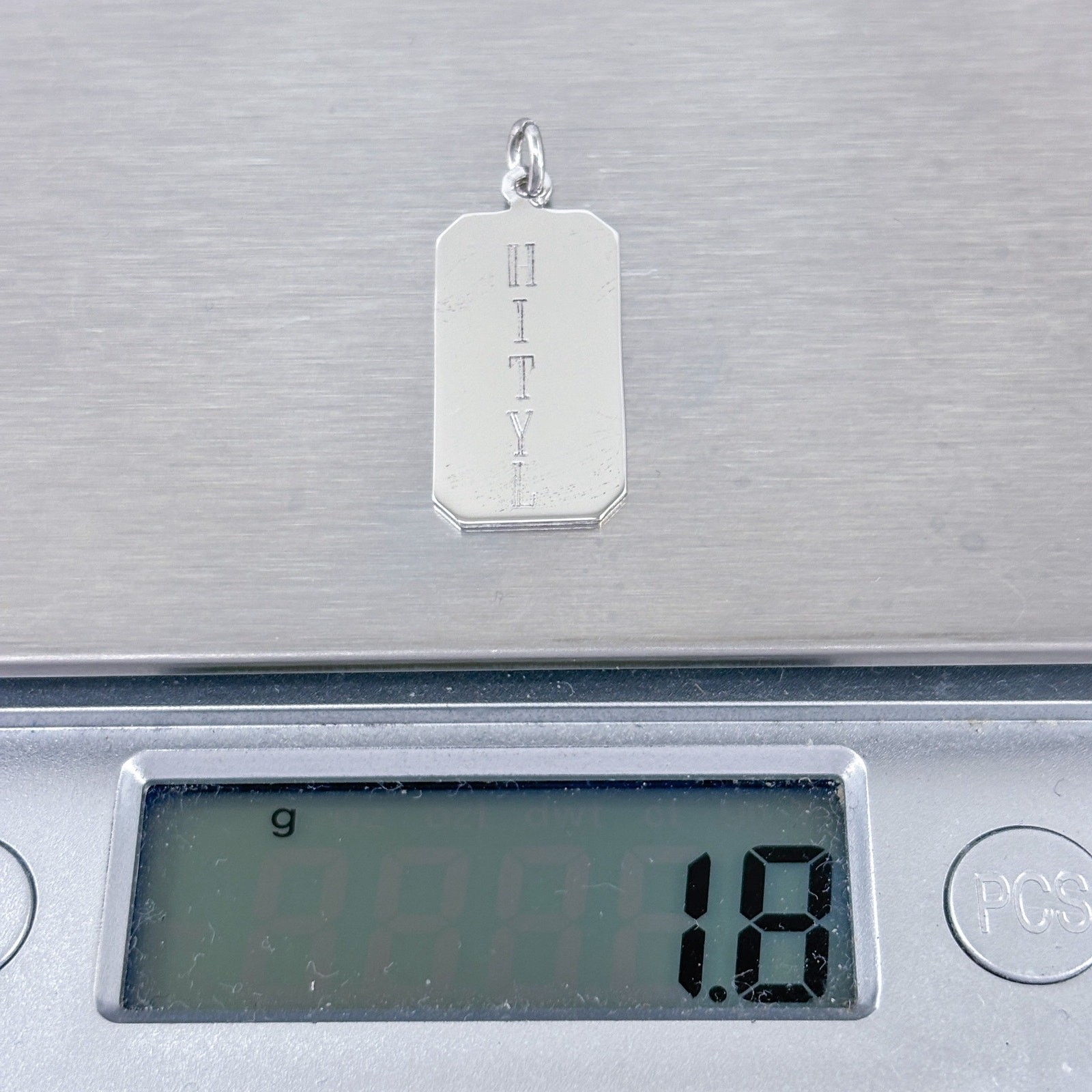 ID Pendant “HITYL” | Vintage Sterling Silver 925