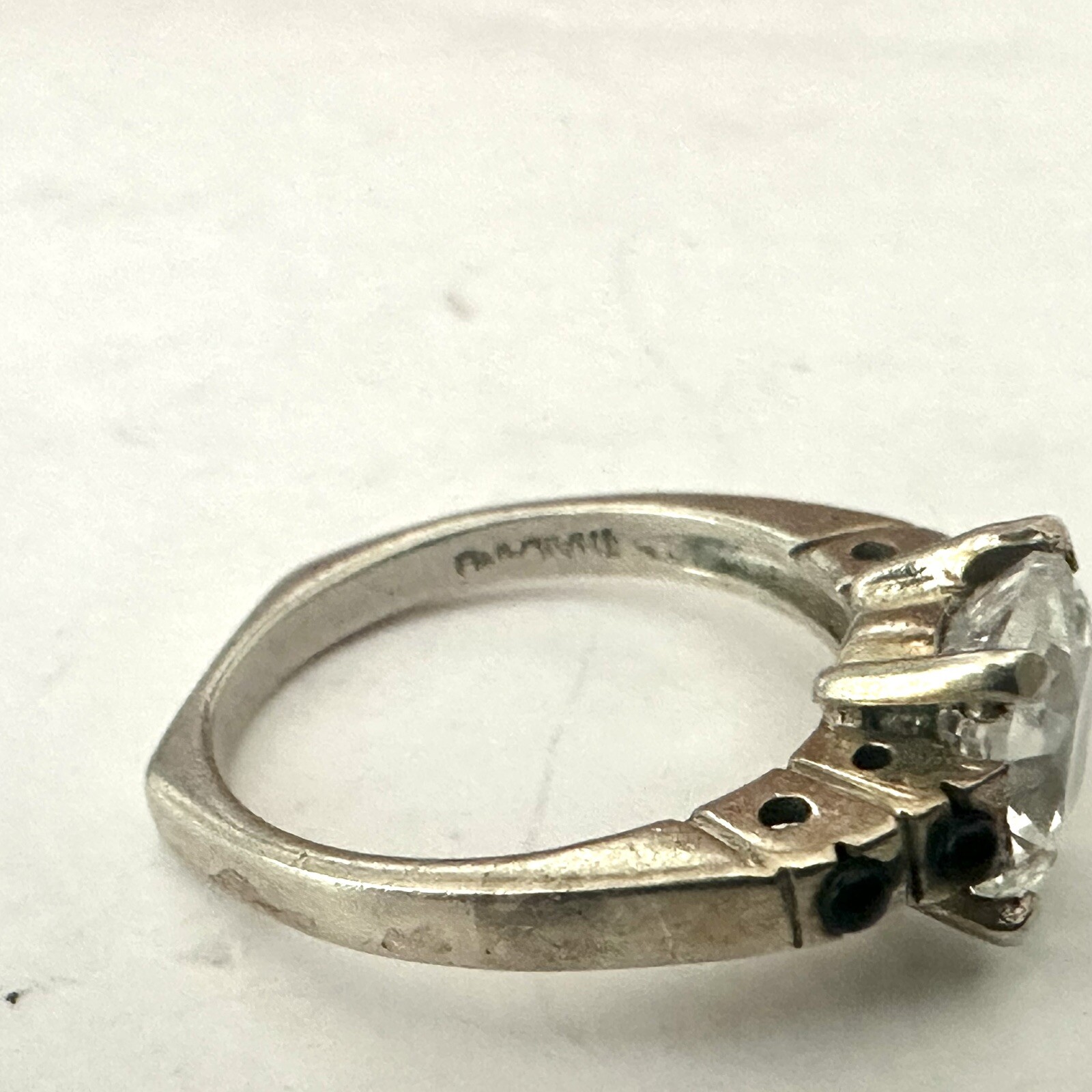 Sterling Silver 925 Wedding Band Designer CZ Bridal Engagement Band Ring