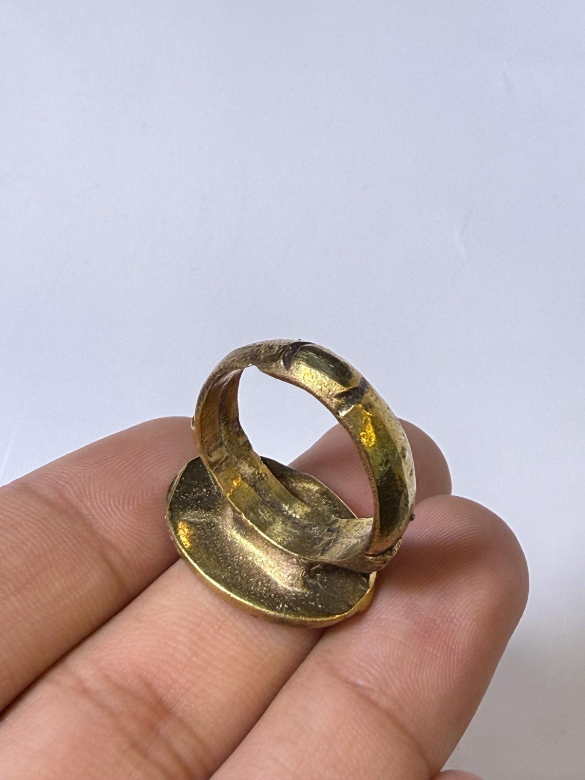 Antique Greek Bactrian Bronze Ring – Indo Intaglio Ring Size 9 US