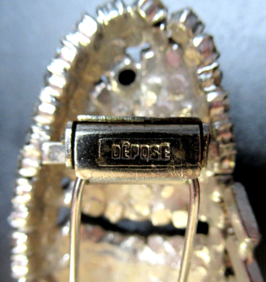 ROGER JEAN PIERRE 1962 French Depose RARE Rhinestone Figural Fish Fur Clip