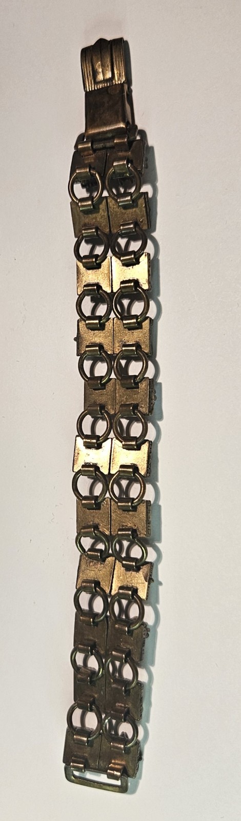 VINTAGE UN-SIGNED SELRO SELINI CHUNKY MULTI-STONE PANEL BRACELET